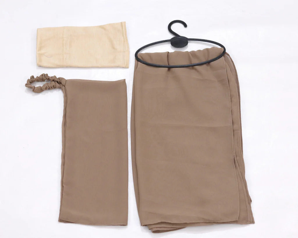 Georgette Hijab & Niqab Kit - Walnut