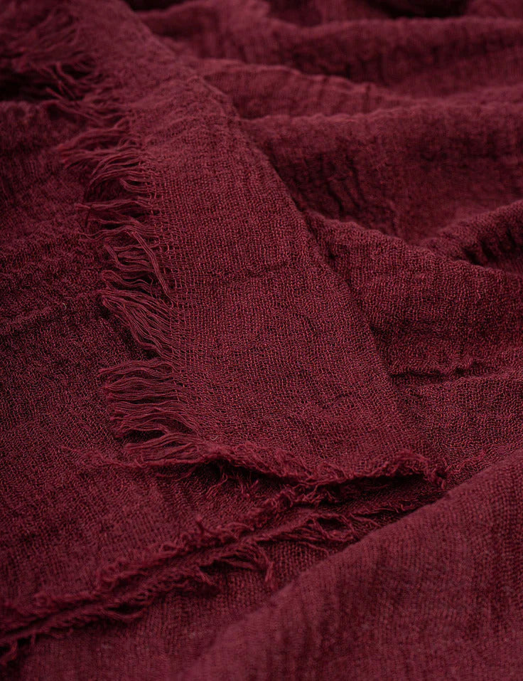 Crimps Hijab - Maroon