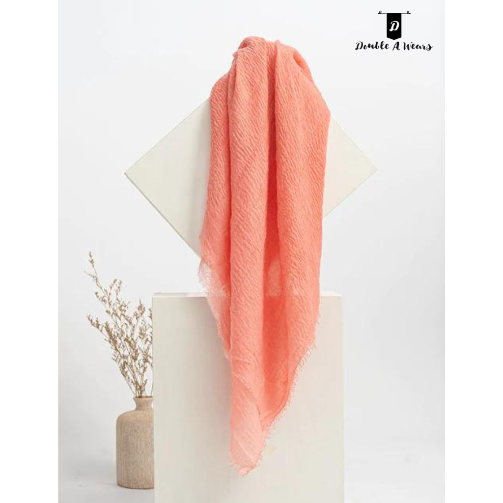 Crimps Hijab - Peach