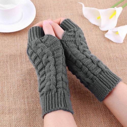 Thin Gloves Unisex half finger gloves, warm wool glove for women, warm and soft for winter
