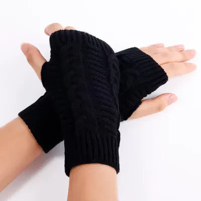 Thin Gloves Unisex half finger gloves, warm wool glove for women, warm and soft for winter