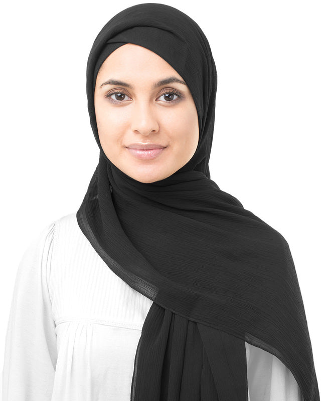 Chiffon Scarf/Stoler - Black