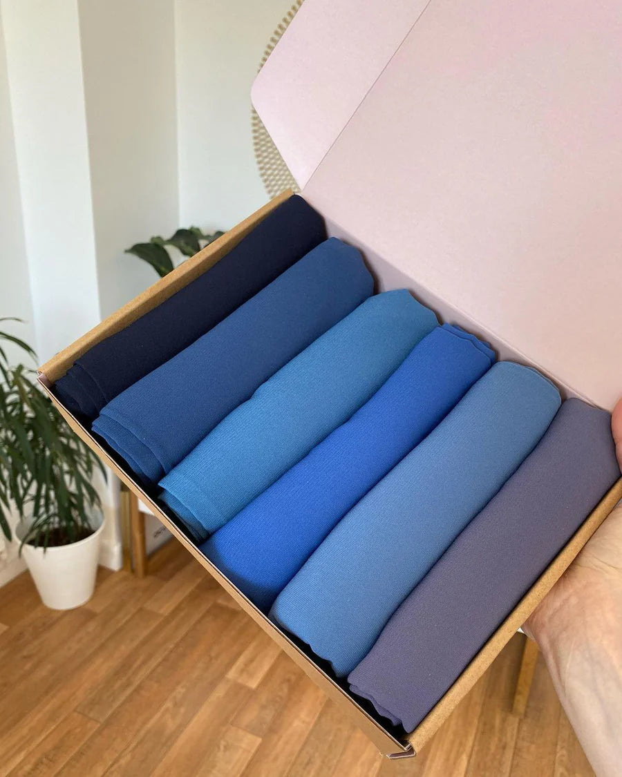 Pack of 6 HIJABS BUNDLE (Blue Serenity)