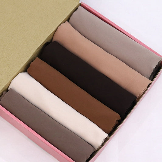 Georgette Hijab Box - Brown Sugar
