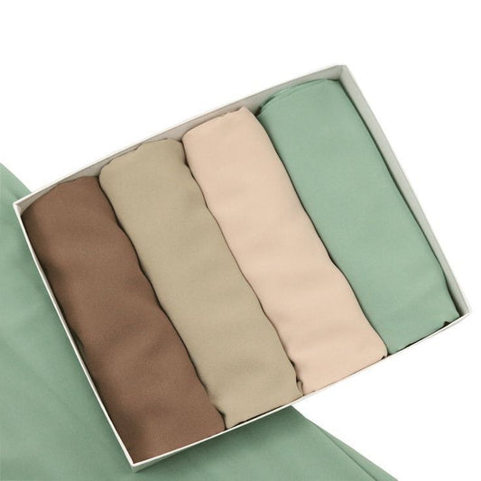 Pack Of 4 Georgette Hijab Box - Cardamom