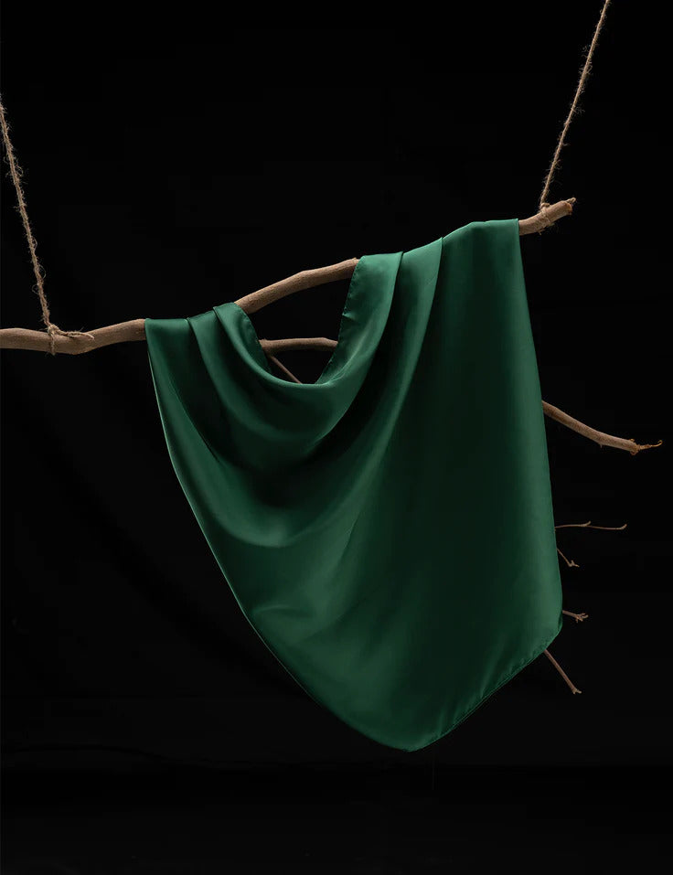 Stain Silk Hijab/Stoler - Green