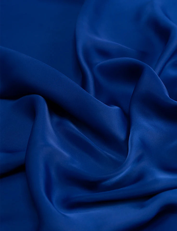 Stain Silk Hijab/Stoler - Royal Blue