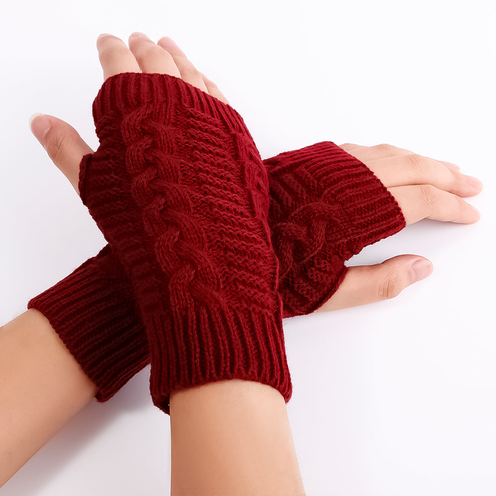 Thin Gloves Unisex half finger gloves, warm wool glove for women, warm and soft for winter